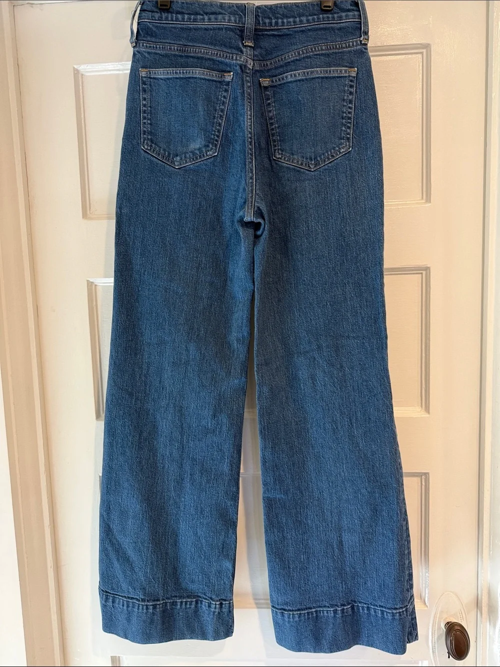 J.Crew Wide Leg Trouser Jean High Rise Medium Wash Denim Size 25